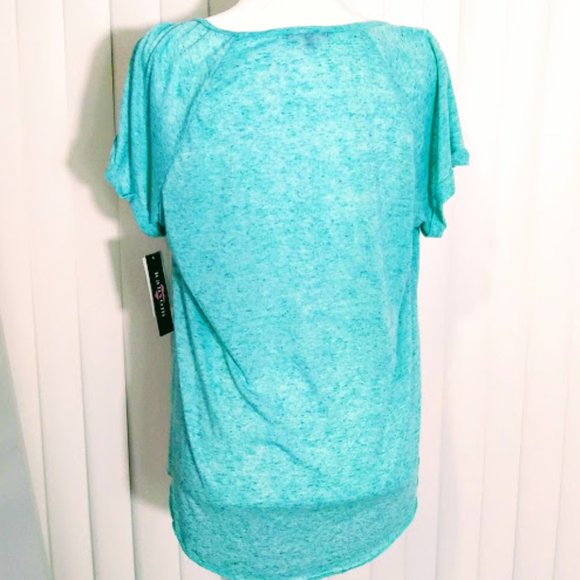 TEE*SHORT SLEEVE*TEAL COLOR DESERT SCENE*RANSOM BRAND*WOMEN SIZE 1X. - Picture 4 of 8